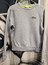 Lacoste X National Geographic Womens Sz 34 XS Cotton Crewneck Sweatshirt Gray