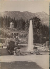 Italy, Tuscany, Collodi, Garden, ca.1880 vintage albumen print albumen print