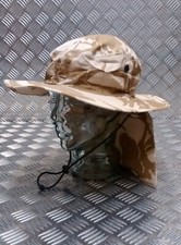 Véritable British Army Ddp Bob / Bush Chapeau Camouflage Désert avec Rabat -