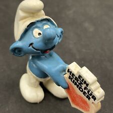 Vintage SMURF Schtroumpf EIN HERZ FÜR KINDER W Germany 1978 Figure (3)