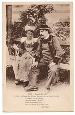 Old postcard 29 - Pont-Aven (Finistère) - 3170. La Reine des Fleurs d'Ajoncs et Botrel