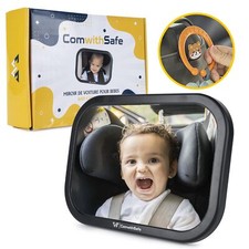 Miroir Voiture Bébé Sécurisé - Rétroviseur Intérieur Incassable Réglable 360°...