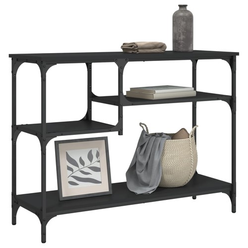 Table console avec étagères - console,