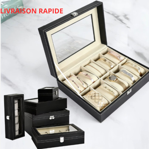 Boîte montres luxe cuir - montres,