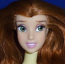 Tête «Belle» Disney long cheveux roux épais souple & bouclés