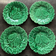 Lot de 4 assiettes barbotine