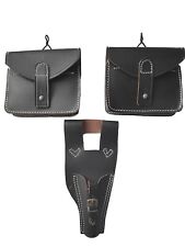 Lot de 3 Cartouchières Lebel cuir Noir+ porte baïonnette  WW1 REPRODUCTION 