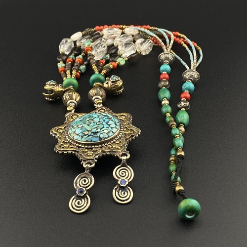 Ancien joli collier - , pendentif