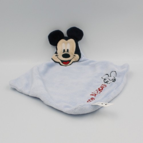 Doudou plat mickey bleu love - doudou,