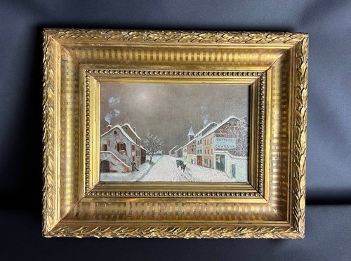Paysage hiver huile - paysage, –