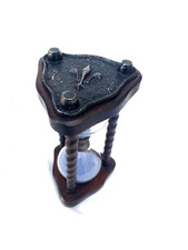 Beau sablier Bois et Métal