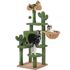 Arbre à Chat Cactus Multiniveau Tour pour Chat en Peluche avec 3 Plateformes
