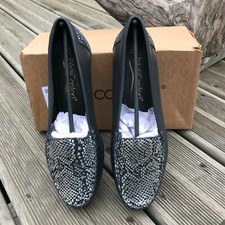 PEDICONFORT  MOCASSIN BLEU MOTIFS ARGENT TAILLE 38