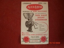 ANCIEN  PETIT  PROSPECTUS  PUBLICITAIRE   DE   L'ECREMEUSE  ALFA-LAVAL SERIE 100