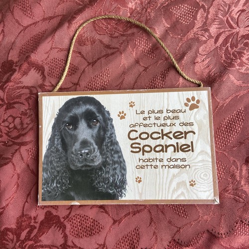 Plaque bois cocker spaniel - plaque,