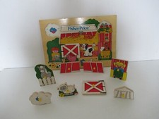 27⚜️ Fisher Price Farm Wooden Puzzle Toy 1992