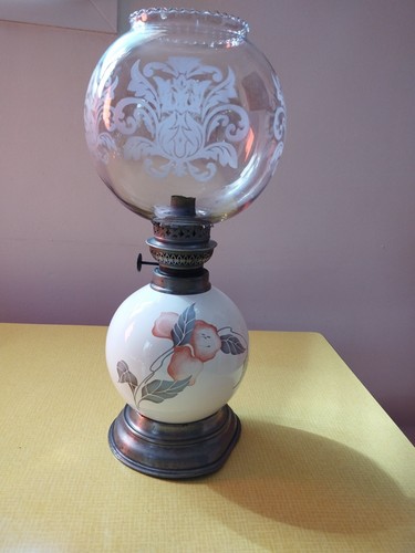 Lampe pétrole motif - lampe,