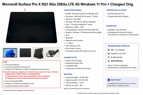 Microsoft surface pro - microsoft, x–sq1