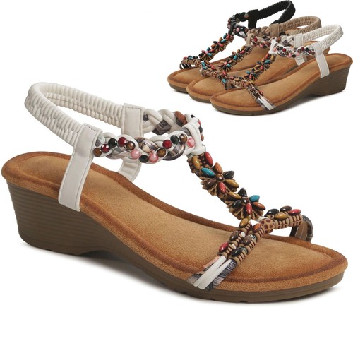 Sandales compensées beige - sandales,