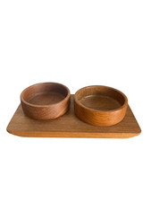 Set de Bols et Plateau en teck