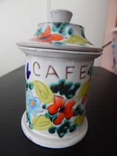 Lot céramique, verre, opalin, calice, carreau plâtre, pot café Vallauris vintage