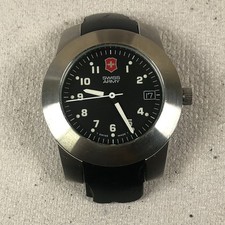 Victorinox Swiss Army Men Military Peak Rubber Quartz Analog 38mm Watch No Band