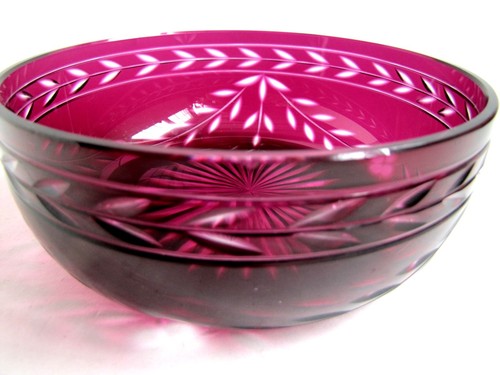 Coupe cristal taillé - cristal, rouge