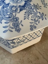Vaisselle porcelaine anglaise terre de fer Mason's blanc bleu Ironstone vintage