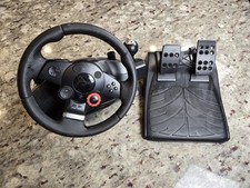 LOGITECH GT Driving Force E-X5C19 Steering Wheel + Foot Pedals (PC PS2 PS3)