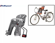 Porte Bébé / Siège Enfant Velo Fixation Cadre Arrière Gris Homologué (9-15 Kg)