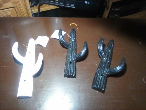 Cactus wall hook cast iron - wall,