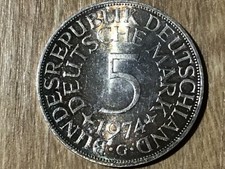 5 German Mark Silver Eagle 1951 - 1974 J.387