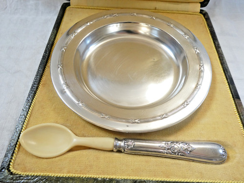 Coffret naissance assiette - de,
