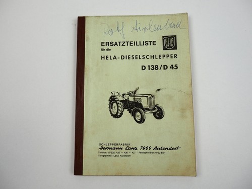 Lanz hela d138 d45 diesel - lanz,