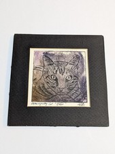 Original 2000 Etching Hemingway Cat Ribba by Isabel Jovic-Cohen Key West
