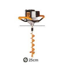 Tarière thermique 43cc 2 temps avec vrille 25cm Villager VPH 43
