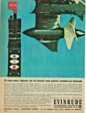 1961 EVINRUDE ENGINE OUTBOARD MARINE INTERNATIONAL PRESS ADVERTISEMENT