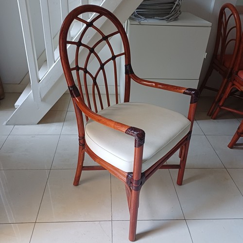 Fauteuil bambou rotin corail - bambou,