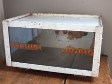 Rare! Antique METAL CABINET + glass --work furniture -- INOPIQ needles