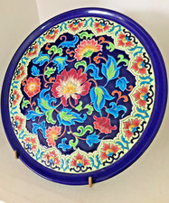 GRAND PLAT en EMAUX DE LONGWY - ROLANDE RIZZI - SÉRIE LIMITÉE Longwy PLATE