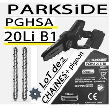 PARKSIDE lot  2 chaines + pignon pour Mini-tronçonneuse PGHSA  20-Li B1    PGHSA
