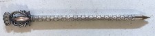 Antique Silver Metal Collectible Pen with Gemstone