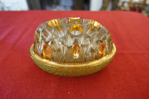 Pique fleurs ancien verre - fleurs,