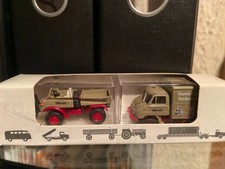 BREKINA HO LOT UNIMOG TRVX PUBLICS, ÉCHELLE 1/87, IDEM HERPA, NOREV, BUSCH