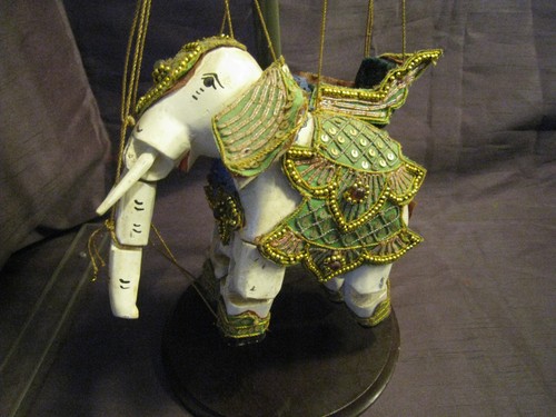Marionnette elephant à fils - marionnette,