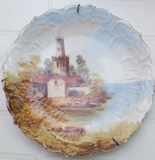 Limoges porcelain plate, late 19th century, perfect condition, hand painted, 1 of 2