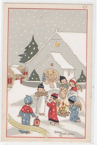 Cpa fantaisie noel - cpa,