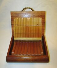 ANTIQUE ART DECO WOODEN CIGAR CELLAR / cigar humidor box