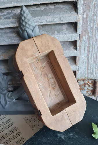 Ancien moule beurre bois - ancien,