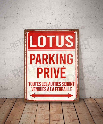 Plaque métal vintage - , lotus